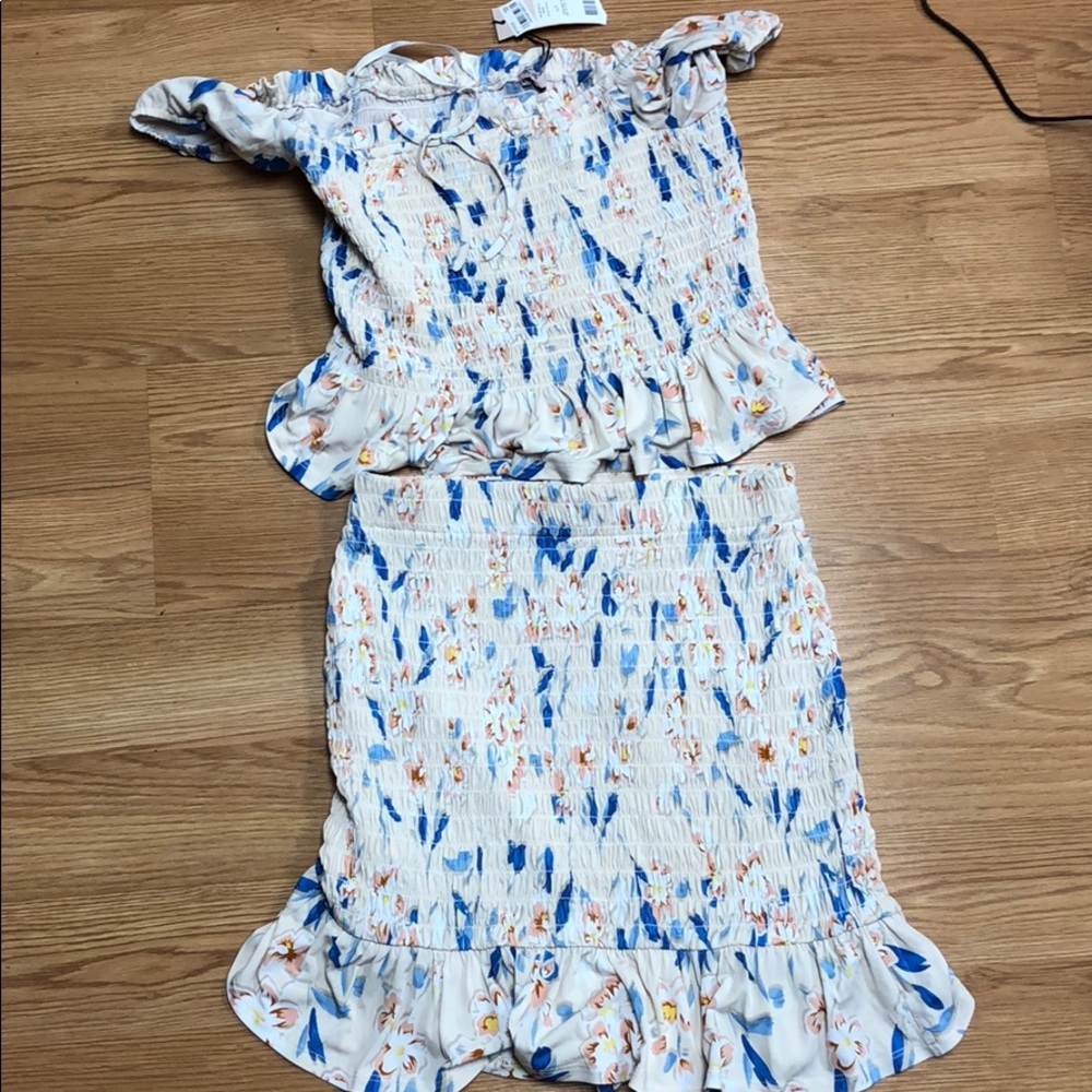 Brand new with tags off the shoulder 2 piece set
